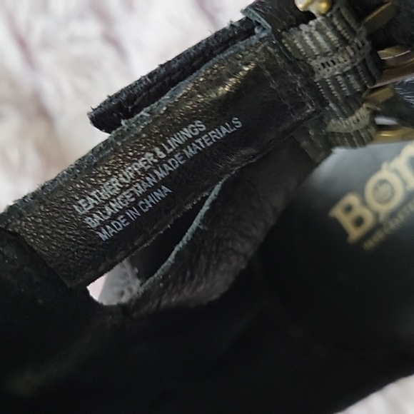 Børn Black Leather Thong Flip Flop Gladiator Strappy Sandals Women’s Size 11 - Picture 8 of 10